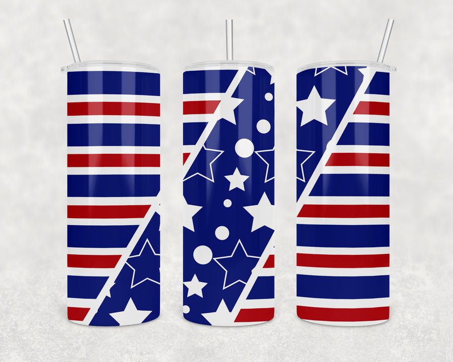 Stars and Stripes Skinny Tumbler