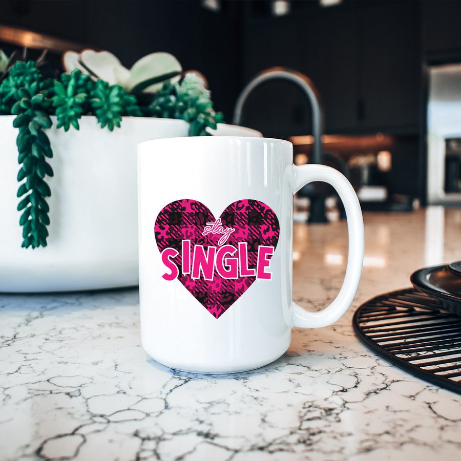 Stay Single Heart 15oz Mug