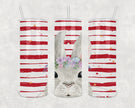 Striped Easter Bunny 20oz Skinny Tumbler
