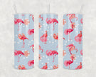 Summer Flamingo Skinny Tumbler