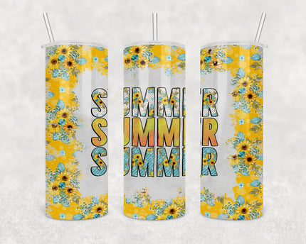 Summer Sunflower Skinny Tumbler