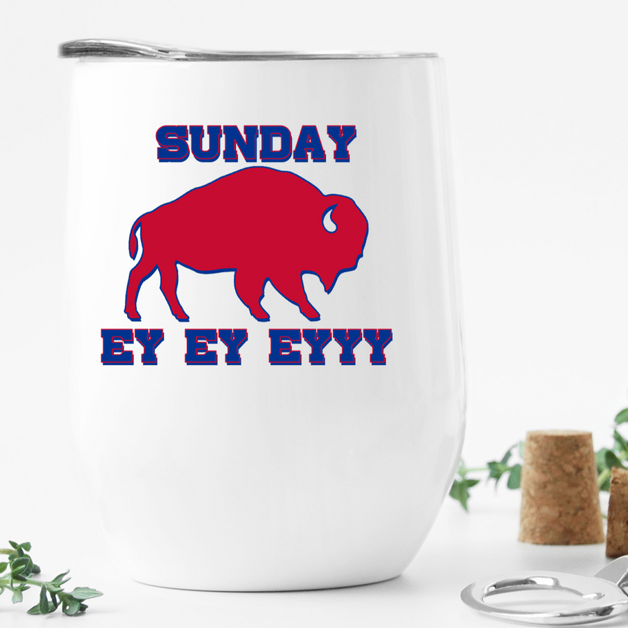 Sunday Eyyy Eyy Wine Tumbler