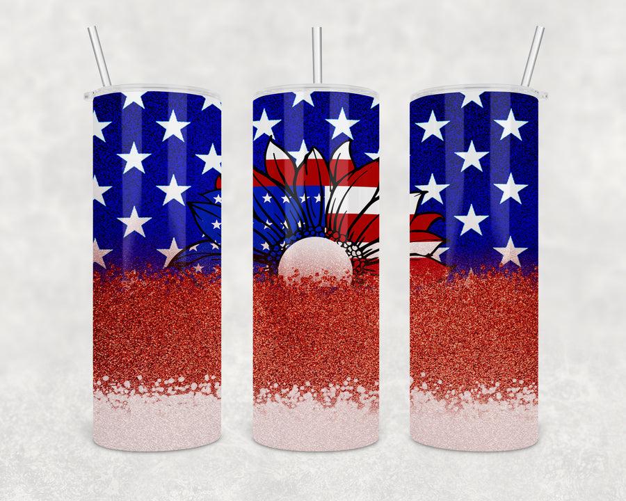 Sunflower America Skinny Tumbler