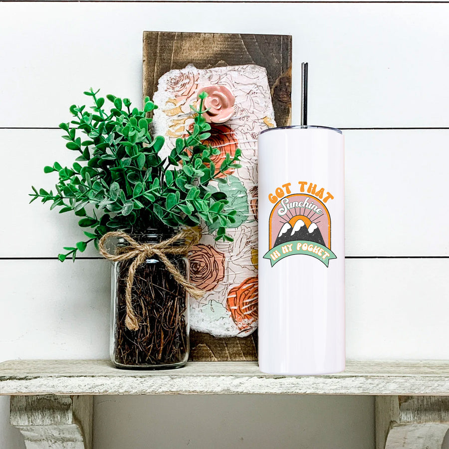 Sunshine in my Pocket Skinny Tumbler