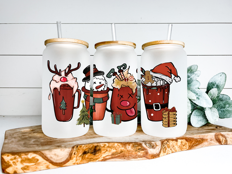 The Cocktails of Christmas Glass Can Tumbler