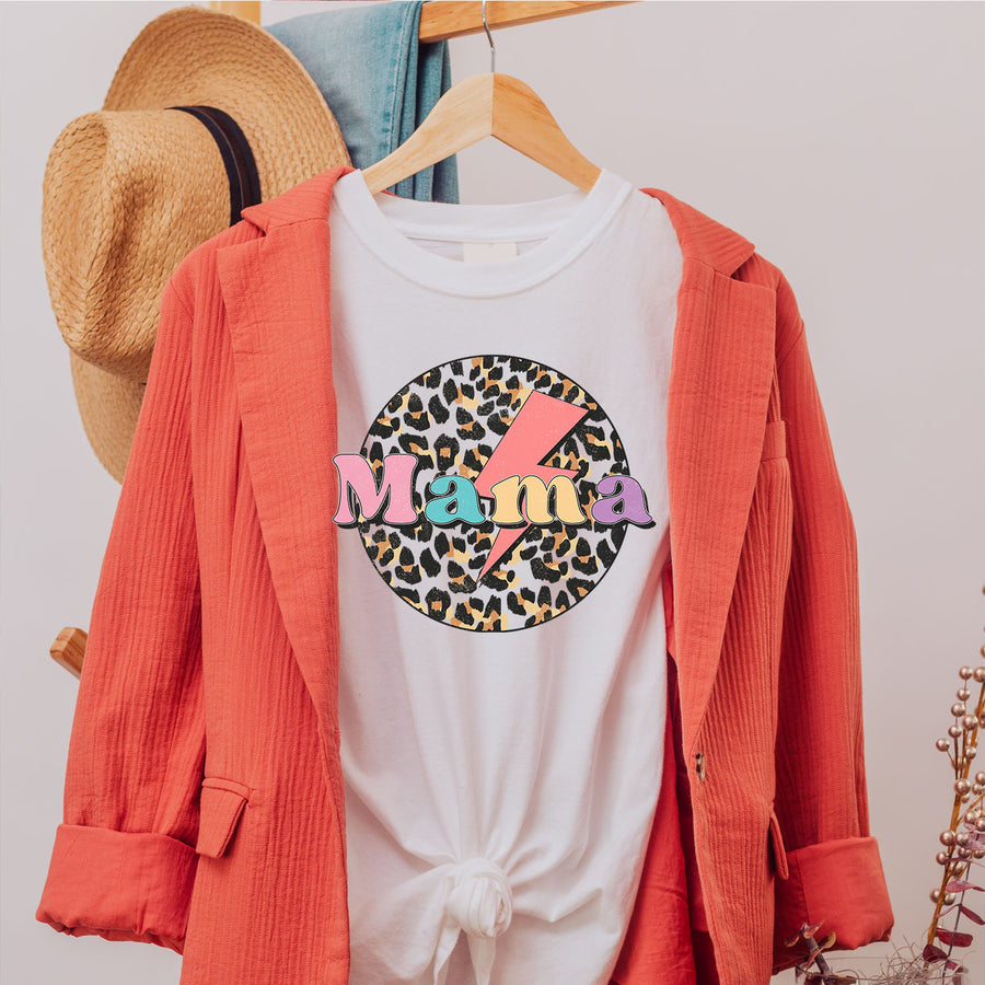 Leopard Circle Mama Unisex T-shirt