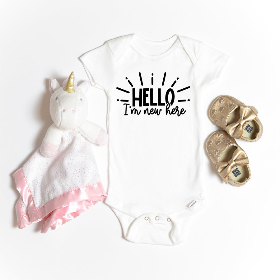 Hello I'm New Here Onesie