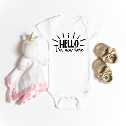 Hello I'm New Here Onesie