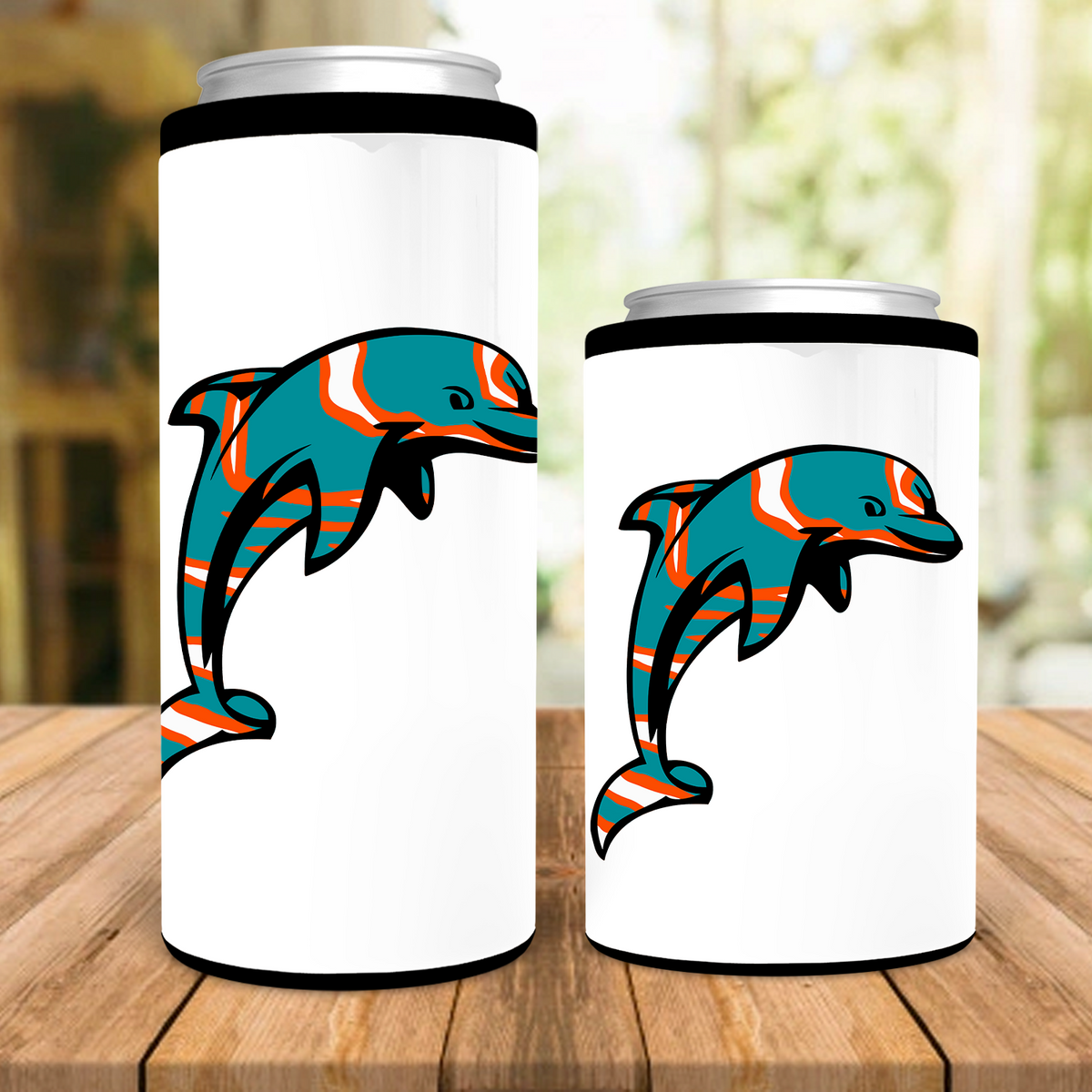 Zubaz Print Dolphin Can Cooler