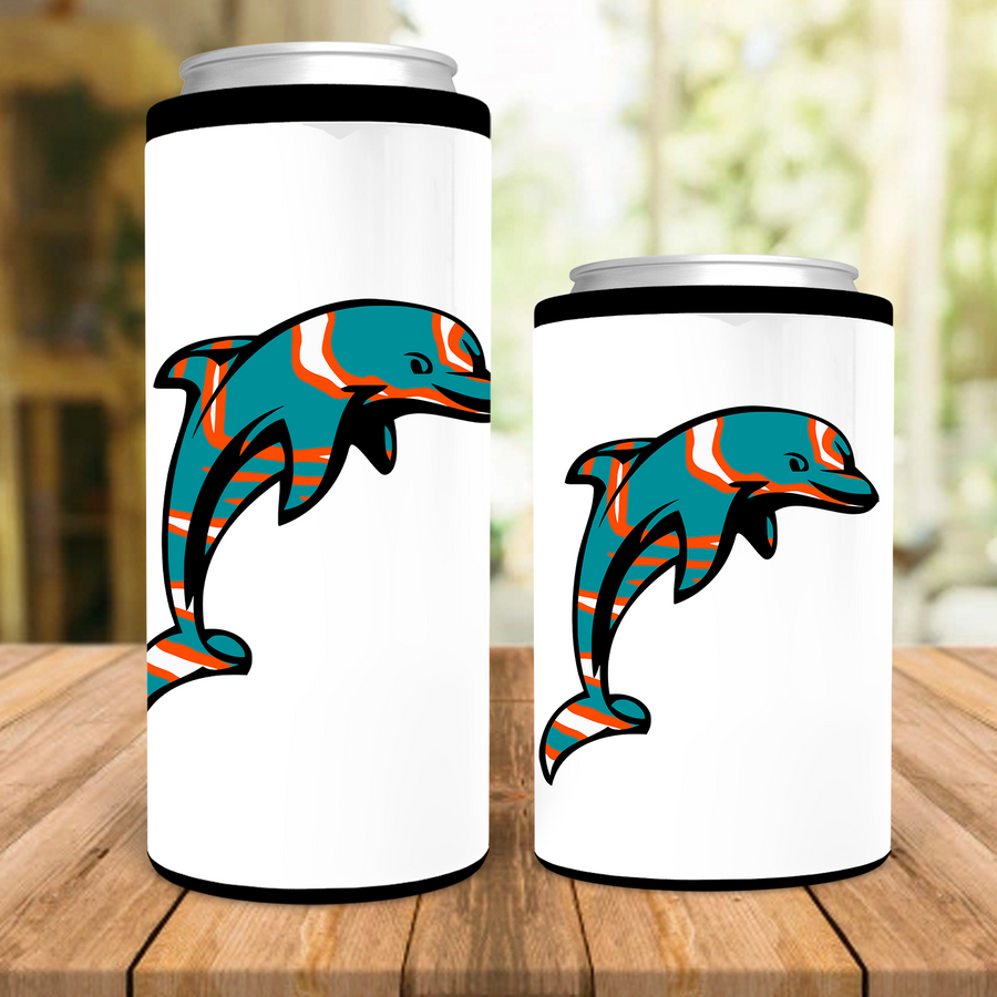 Zubaz Print Dolphin Can Cooler