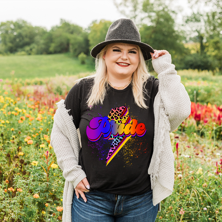 Pride Leopard Lightening Bolt Unisex T-shirt