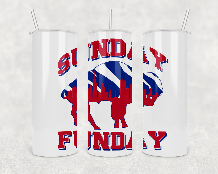 Sunday Funday 20oz Skinny Tumbler