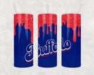 Buffalo Glitter Drip 20 oz Skinny Tumbler