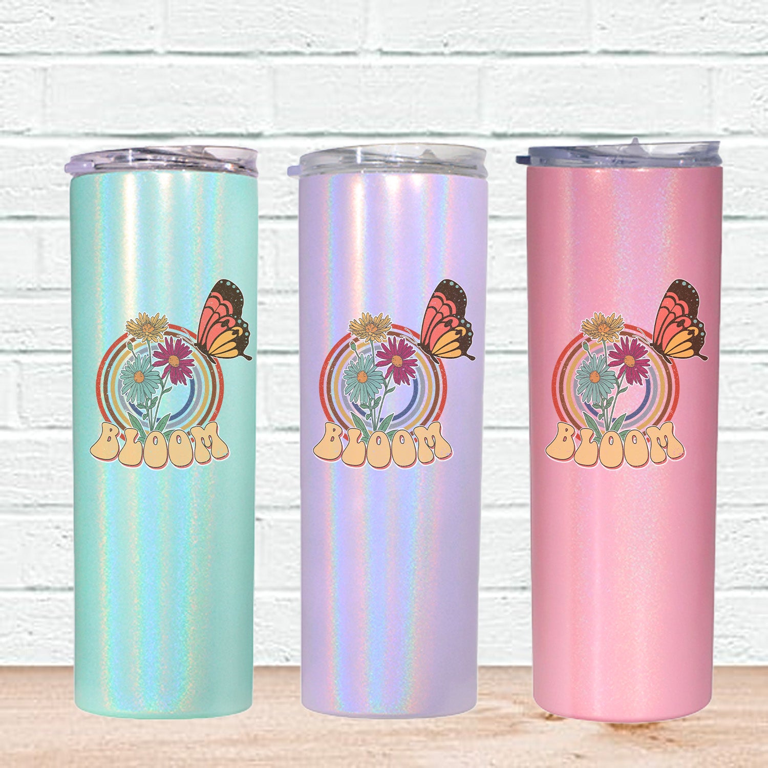 Bloom Butterfly Skinny Tumbler