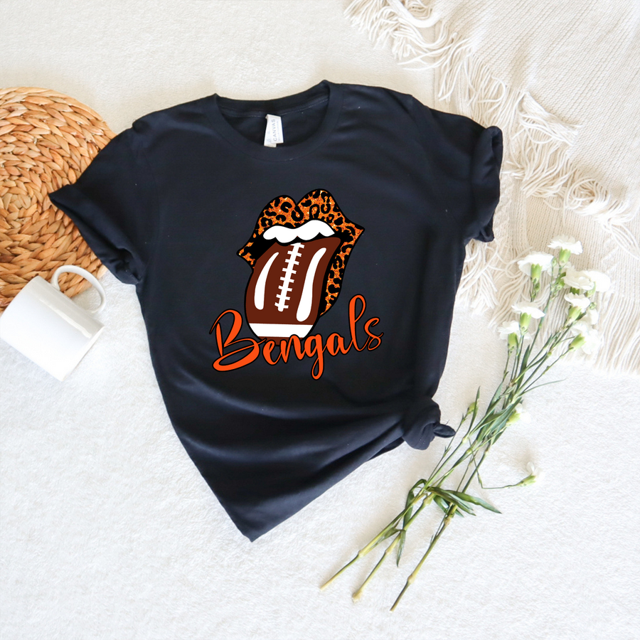 Bengals Leopard Lips Unisex T-shirt