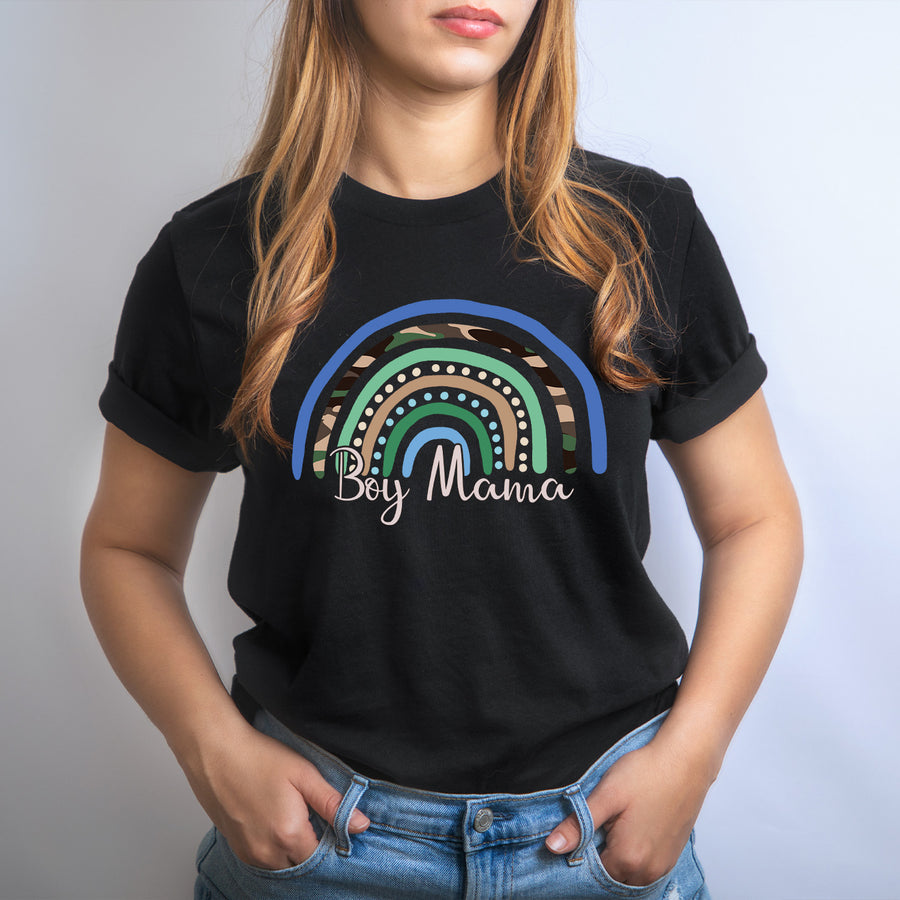 Boy Mama Camo Rainbow Unisex T-shirt