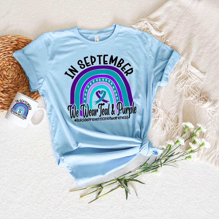 In September we Wear Purple and Teal T-shirt