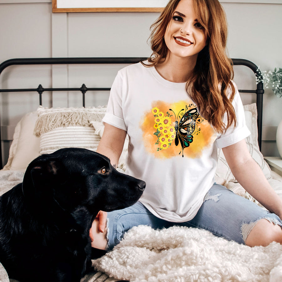 Sunflower Butterfly Unisex T-shirt