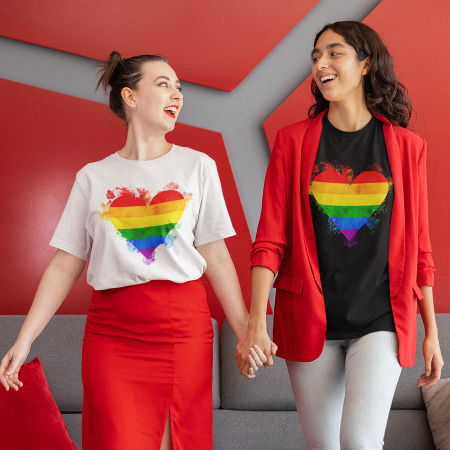 Pride Watercolor Heart Unisex T-shirt