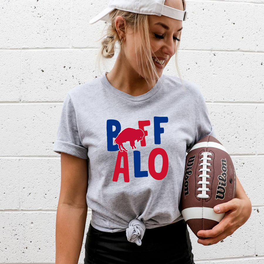 Retro Buffalo Word Art Unisex T-shirt