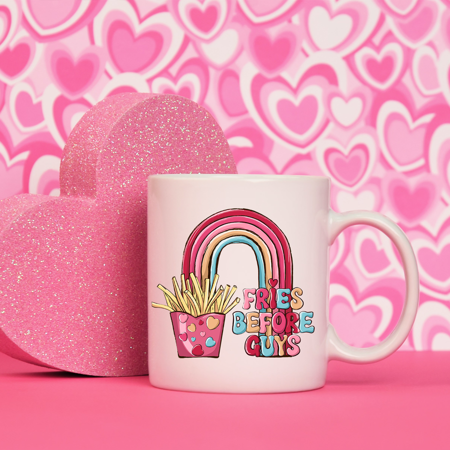 Fries Before Guys Rainbow 15oz Mug