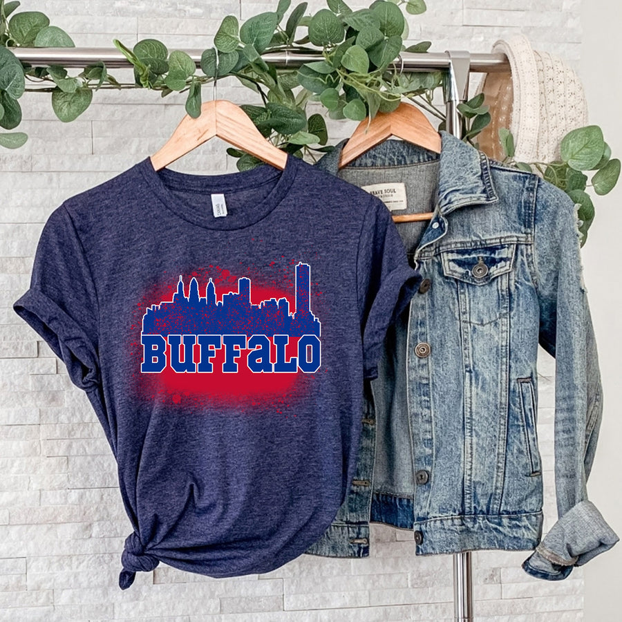 Buffalo Spray Painted Skyline Unisex T-shirt