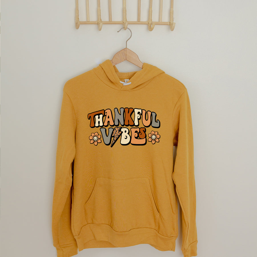 Retro Thankful Vibes Unisex Hoodie