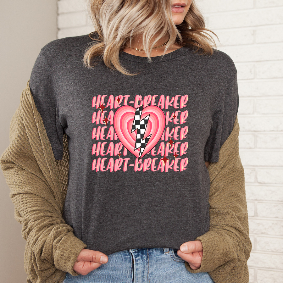 Heart Breaker Lightening Bolt Unisex T-shirt