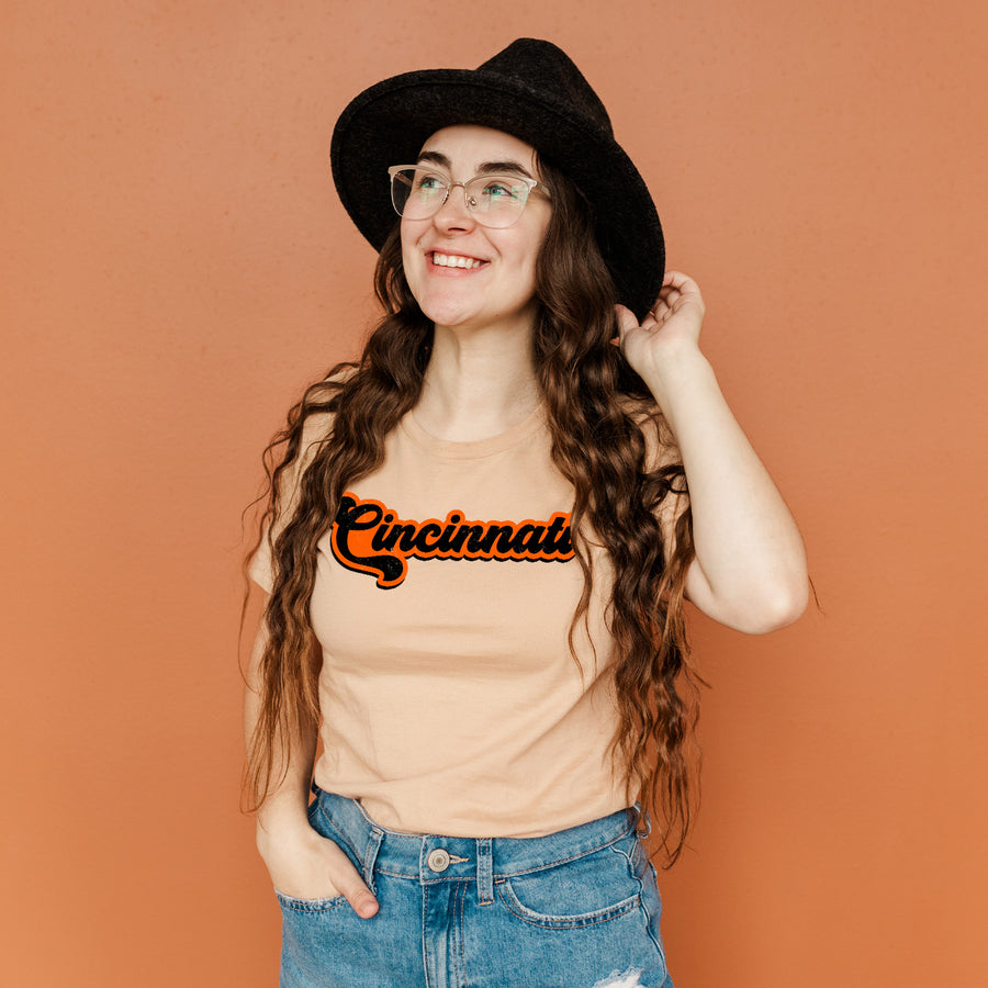 Retro Cincinnati Distressed Unisex T-shirt