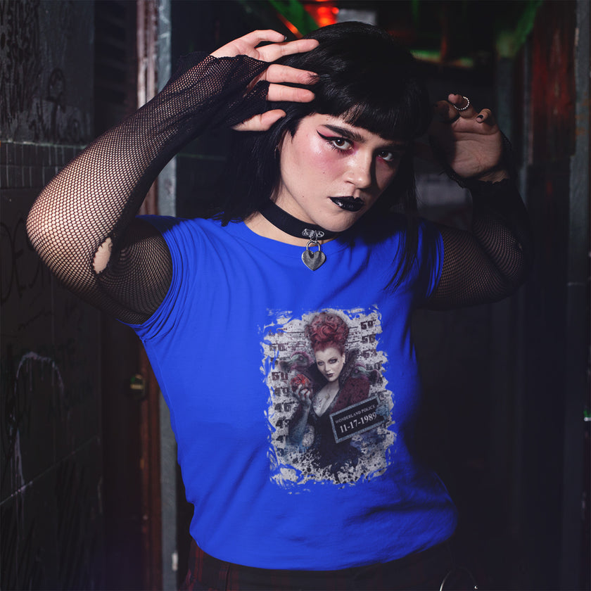 Queen Of Hearts Mugshot Unisex T-shirt