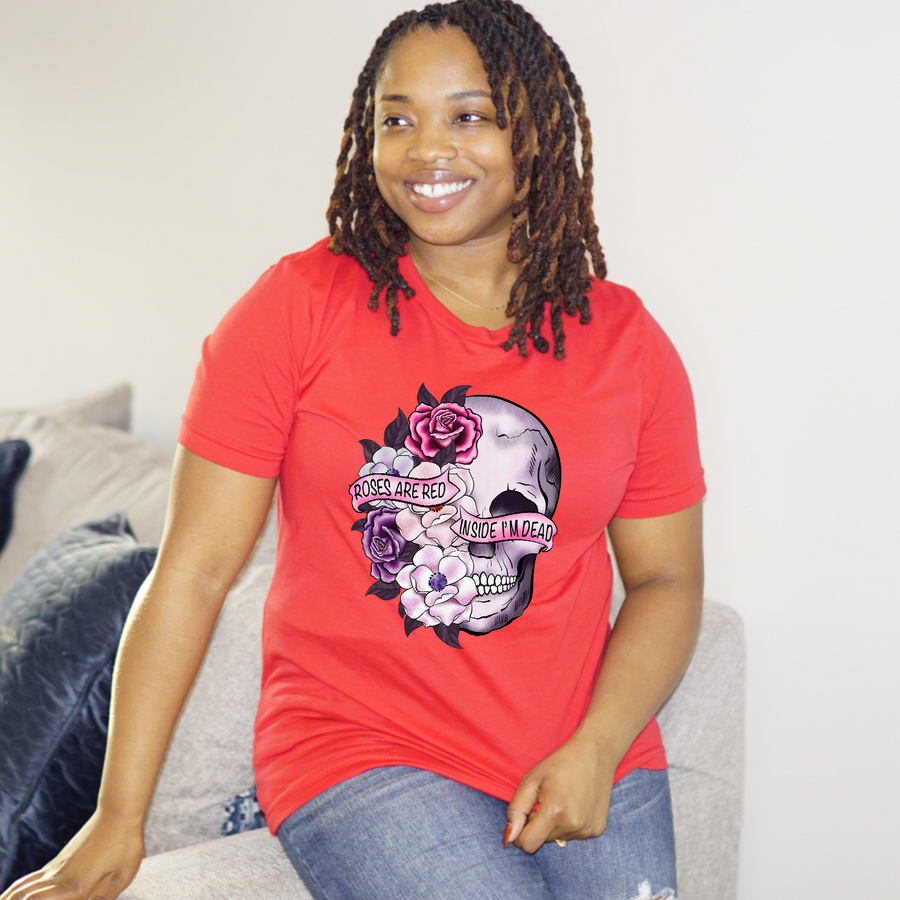 Roses are Red Skull Unisex T-shirt