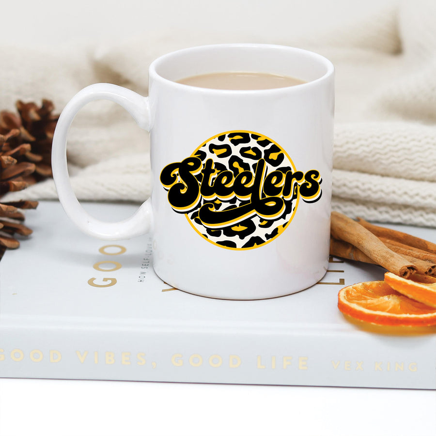 Leopard Steelers Skyline 15oz Mug - Pittsburgh