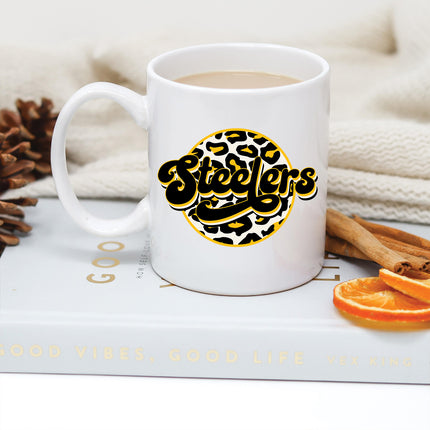 Leopard Steelers Skyline 15oz Mug - Pittsburgh