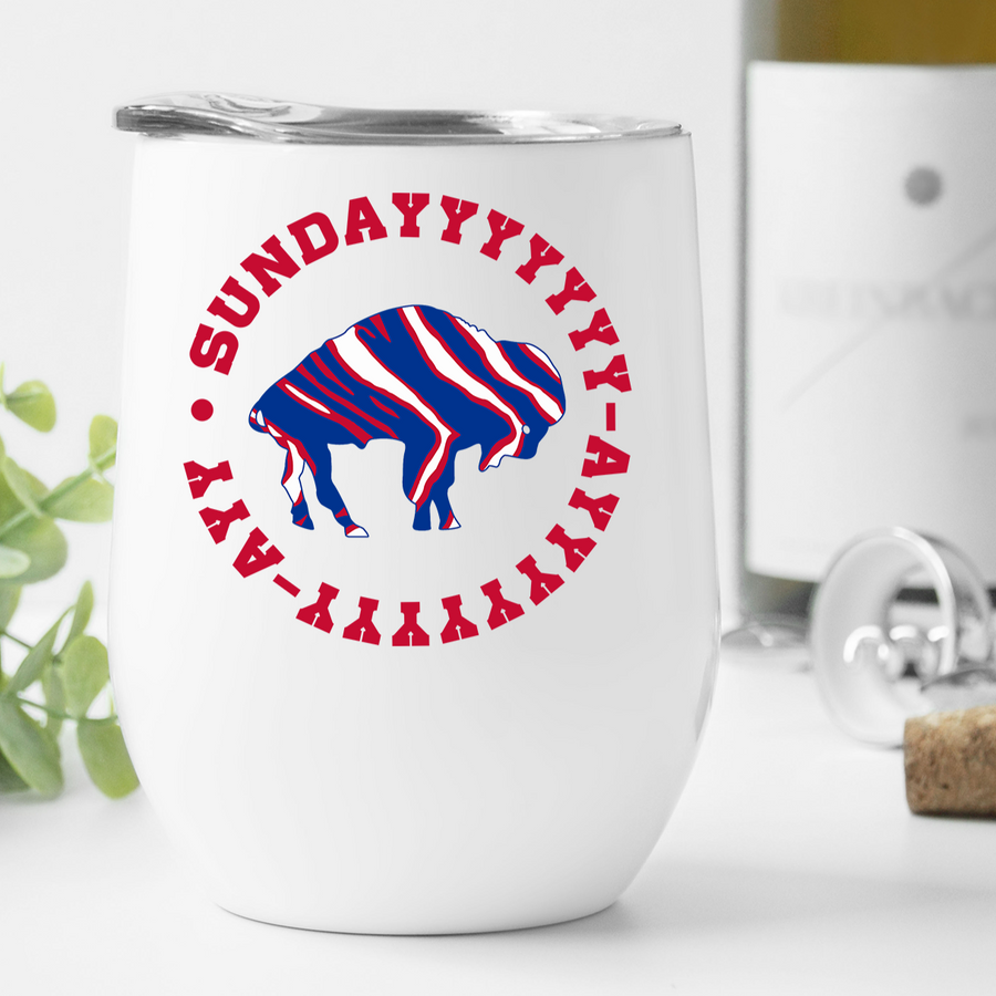 Sunday Buffalo Wine Tumbler