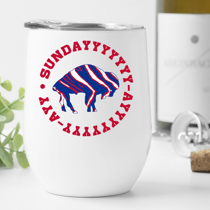 Sunday Buffalo Wine Tumbler