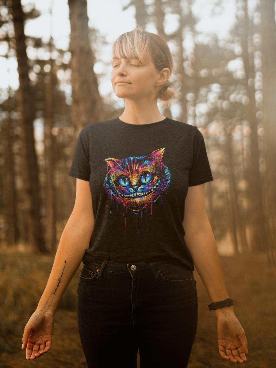 The Cheshire Cat Paint Drip Unisex T-shirt