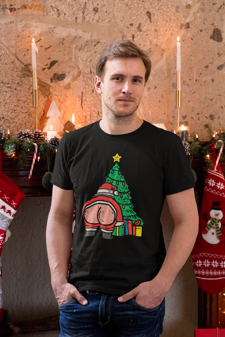 Santa Butt Christmas Unisex T-shirt