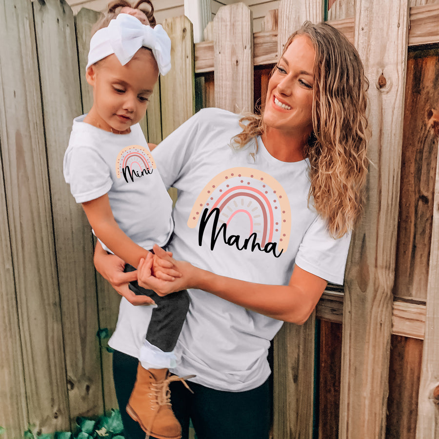 Mama and Mini Rainbow T-shirt