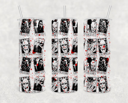 Horror Tarot Cards 20oz Skinny Tumbler