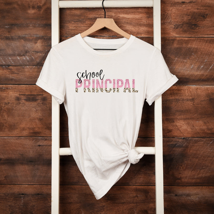 Leopard School Principal Unisex T-shirt