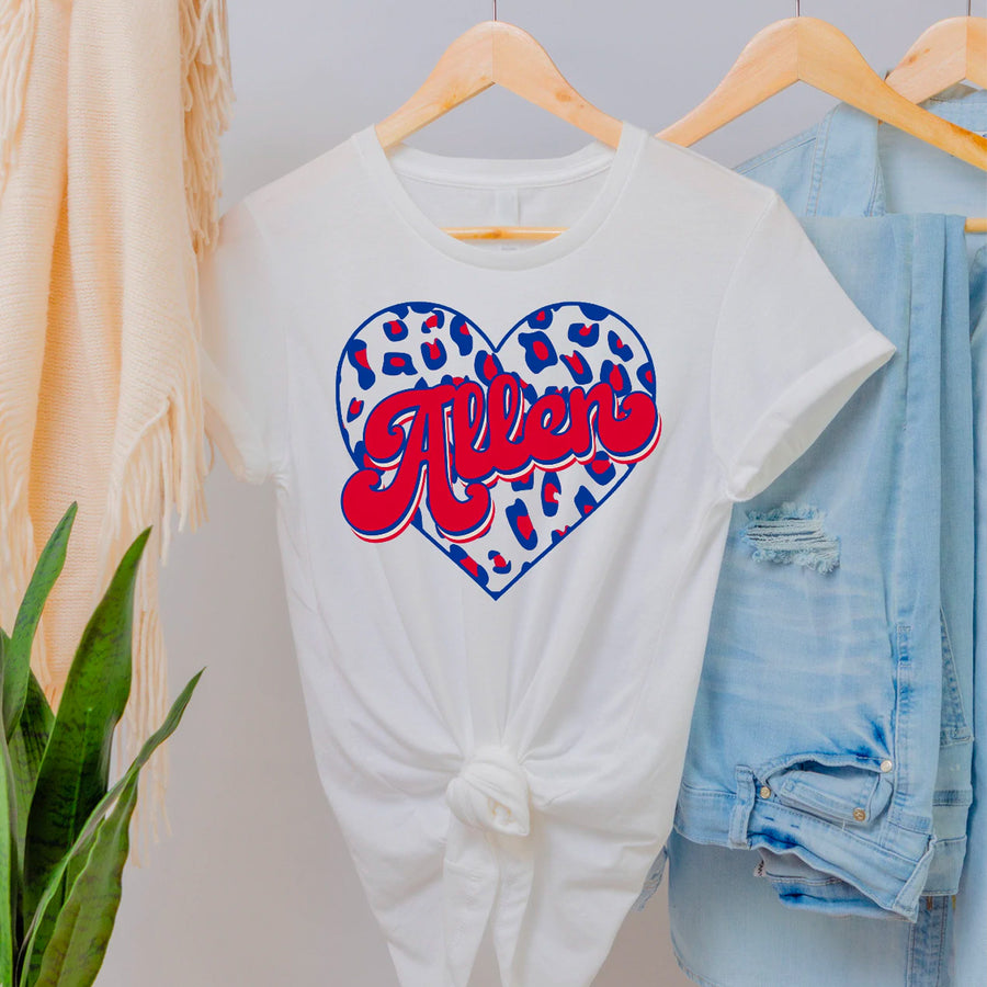 Allen Leopard Heart Unisex T-shirt