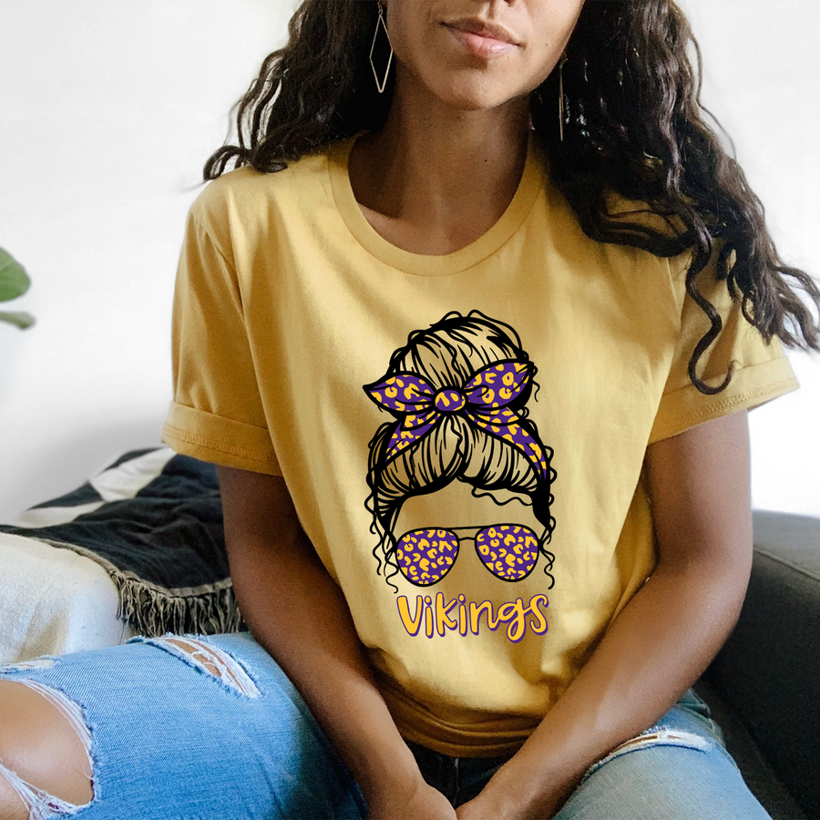 Vikings Messy Bun Unisex T-shirt